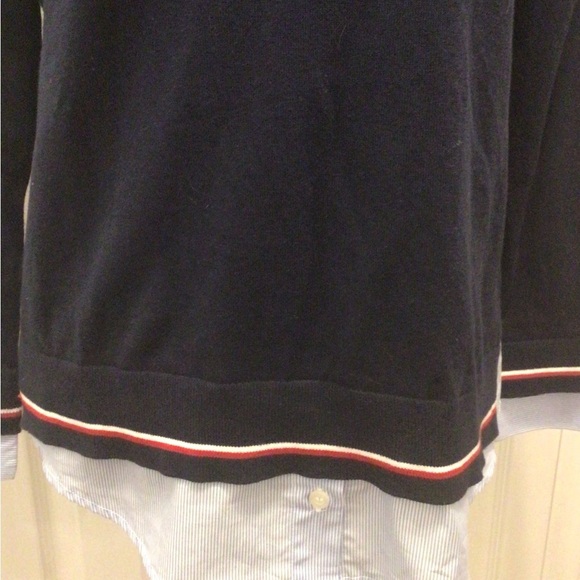 Tommy Hilfiger Women's Blue Cornell Layered Look Pullover Sweater Size Small - Picture 7 of 13